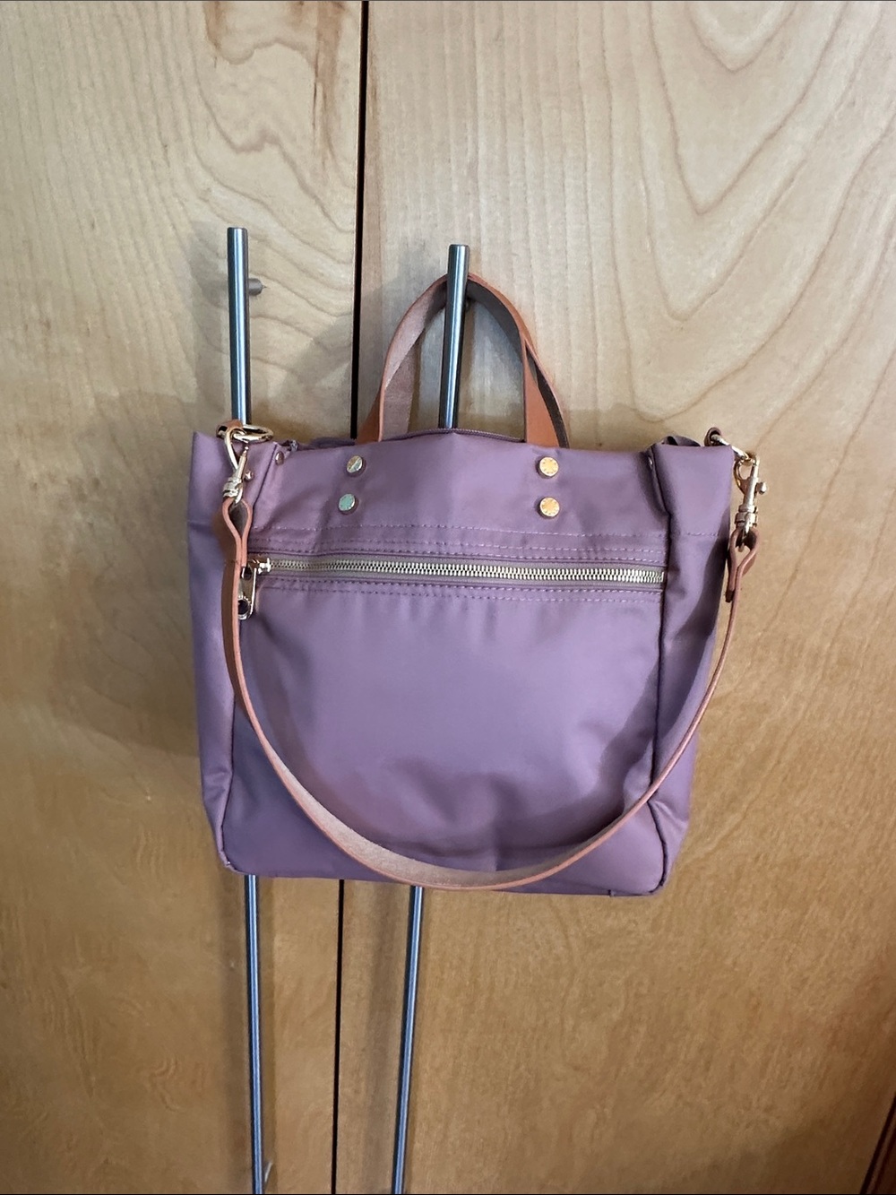 Boulevard Los Angeles Women's Mauve Tote Bag with Removable Strap $115 retail